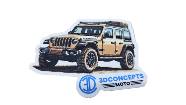 Overland Jeep Pixel Sticker